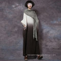 Original Design Vintage Plus Size dip dye Pure Linen Women Dress